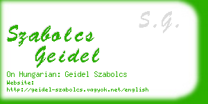 szabolcs geidel business card